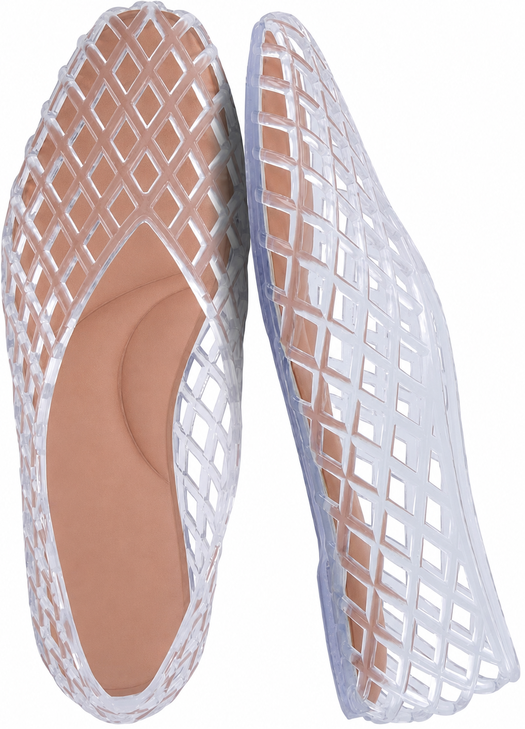 NovaSteps Aria — Woven Jelly Ballet Flats | Breathable Slip-On Shoes for Women